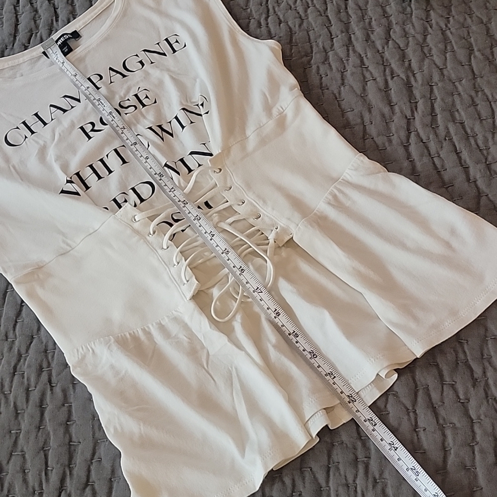 Express Corset Tee Graphic:Champagne * Rose * White Wine * Red Wine * Prosecco - Picture 6 of 9